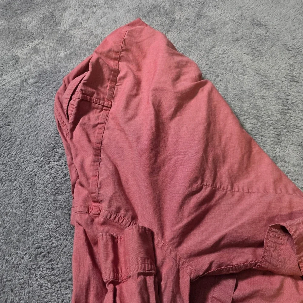 Banana Republic Mens S Button Down‎ Shirt Salmon Pink Grant Fit Cotton Long Slv
